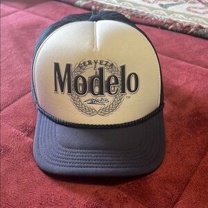 ModelCo Black and White Trucker Hat Foam Front